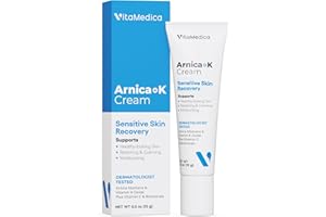 VitaMedica Arnica Cream - Arnica Montana + Vitamin K Oxide Bruise Cream - Sensitive Skin Formula - Undereye - 0.5 ounces