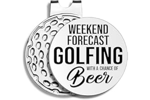 Pishovi Funny Golf Ball Markers with Hat Clip, Men Golf Accessories, Birthday Retirement Golf Gifts for Dad, Husband, Grandpa, Golf Lover