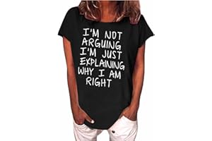 OIANGI Womens Tops Short Sleeve T Shirts Funny Letter Print Shirt Ladies Summer Holiday Casual Loose Crewneck Tees Blouse