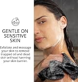 Sima Brand Exfoliating Washcloth Face Body Scrub Towel Black Hexagon Fibers view 3