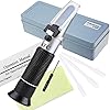 Brix Refractometer with ATC, Dual Scale - Specific Gravity & Brix, Hydrometer in Wine Making and Beer Brewing, Homebrew Kit