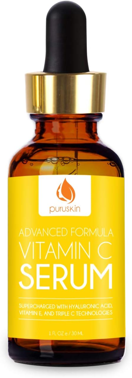 Best Advanced Vitamin C Serum for Face & Neck, Super-Charged with Vitamins E + Hyaluronic Acid To Assist Your Skin's Anti Aging Pursuit to Improve Wrinkles, Acne, Scarring