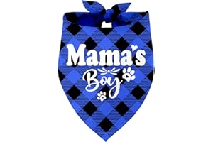 RAZPAH Mama’s Boy Dog Bandana, Dog Mom's Boy Gift Dog Bandana, Pet Scarf Accessories, Printed Dog Bandanas Gift for Dog Lover Birthday or Christmas, for Small Medium Large Dogs(N2)