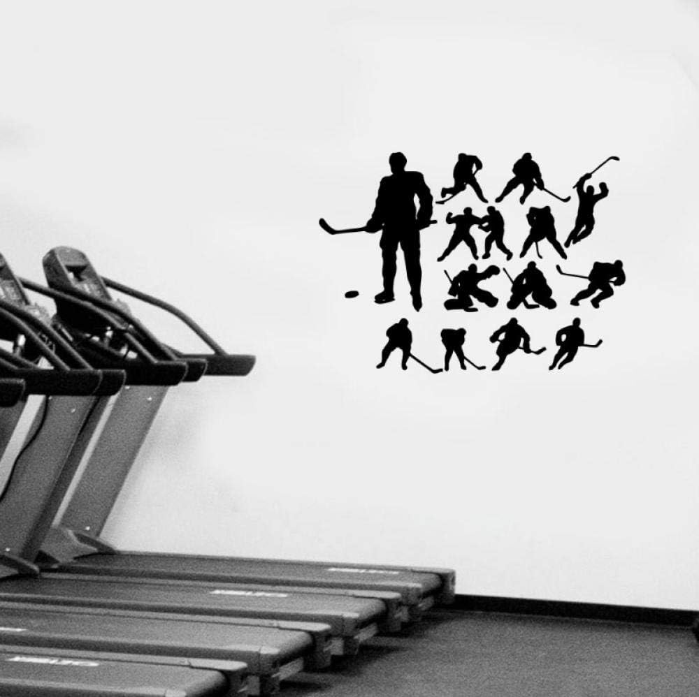 Autocollant Mural Sticker Mural Hockey 56x78cm Convient pour le salon