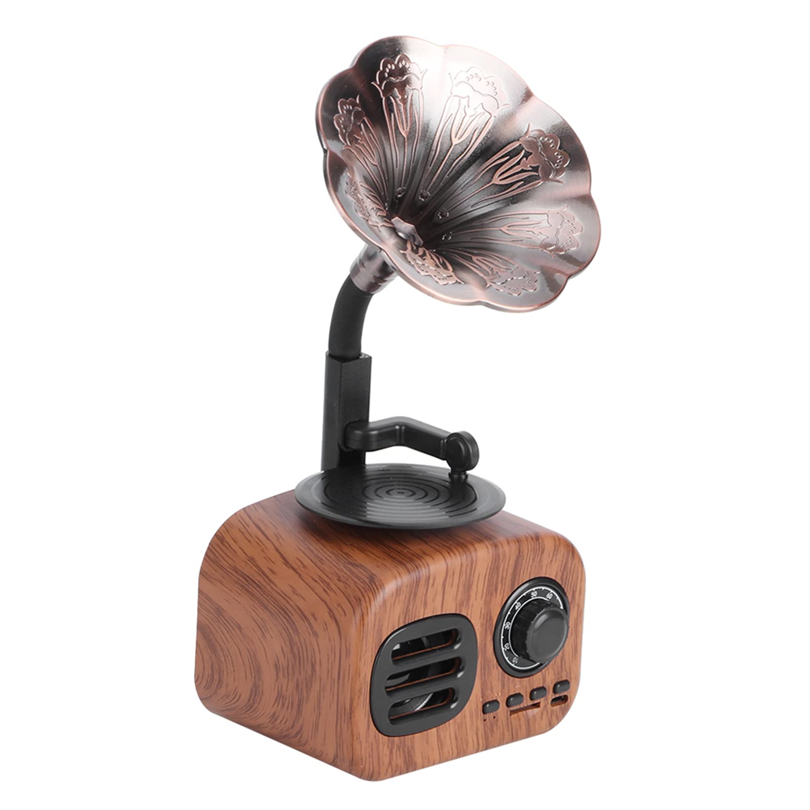 Plyisty FT 05UB Bluetooth Speaker, 5W Retro/Vintage Portable Speaker, Walnut Color, Supports TF Card