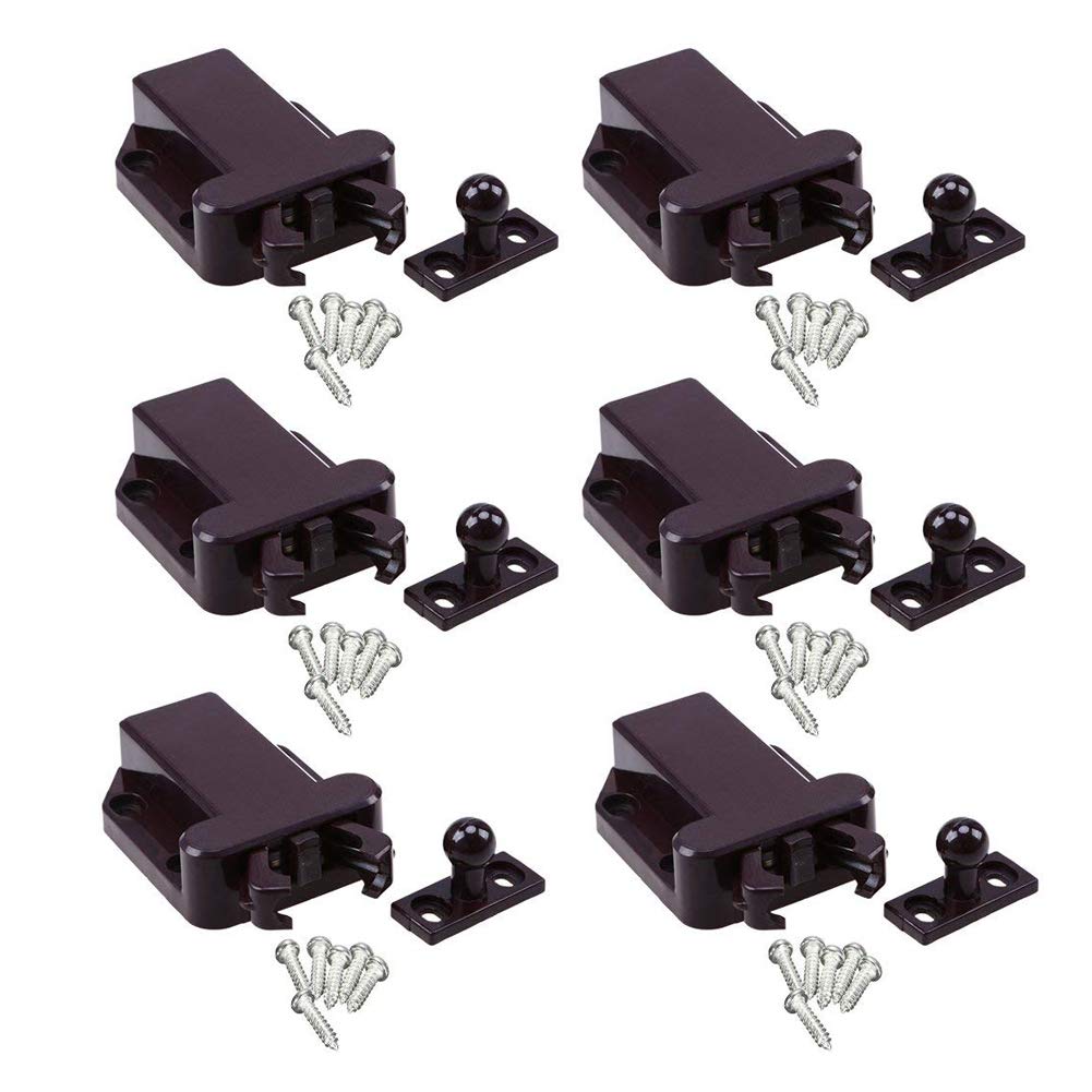 2 Pair Push to Release Open Cupboard Door Fastener