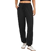 Quenteen Womens Sweatpants Casual High Waist Lightweight Joggers Pants Baggy Lounge Sweat Pants Drawstring Workout Bottoms