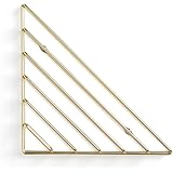 Umbra Strum Wall Shelf, Modern Wall Shelf, Brass
