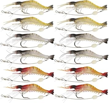 Amazon エビ ワーム エビ型ルアー 釣りルアー ソフトワーム 海老ルアー ルアーセット 釣り 疑似餌 6g 9cm 12個セット 海老ワーム バス釣り ルアー Goture ルアー