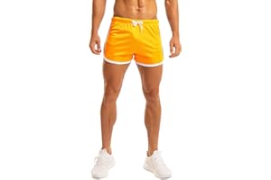 Ouber Men's Fitted Shorts Bodybuilding Workout Gym Running Tight Lifting Shorts