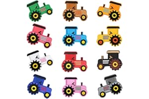 LIAJIA Tractor Patches Embroidered Stickers Tractor Patches Iron on Sew on Applique Car for Backpacks Pants Clothes Jeans Ves