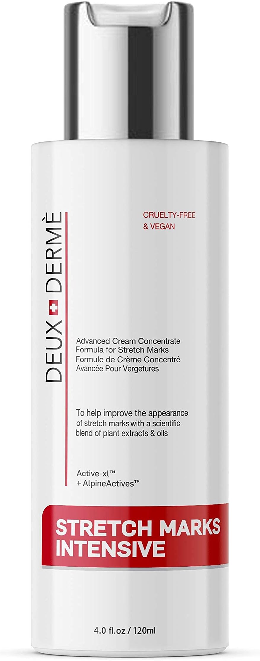 Deux Derme - Stretch Mark Intensive removal Cream With Vitamin E, Shea, Cocoa Butter for Pregnancy, Weight Gain, New Bigger 4 oz.