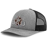 Richardson Mesh Cap Hat Embroidered Rescue Dad Dogs Cats A Embroidery Trucker Hats for Men and Women