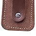 Handmade Fliptop Leather Lighter Pouch Holder Case with Pocket Belt Loop (Brown)