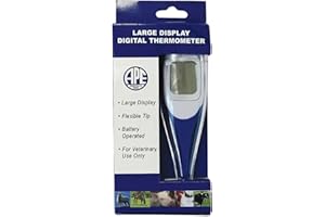 Agri-Pro Enterprises Large Display Agricultural Digital Thermometer - Veterinary Use with Flexible Tip