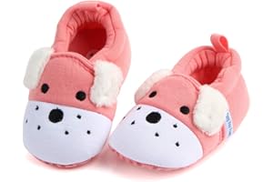 Sawimlgy Newborn Infant Baby Boys Girls Cute Cartoon Slipper Soft Non Skid Sole Slip On House Animal Indoor Sock Shoes Crib Moccasins for New Walkers