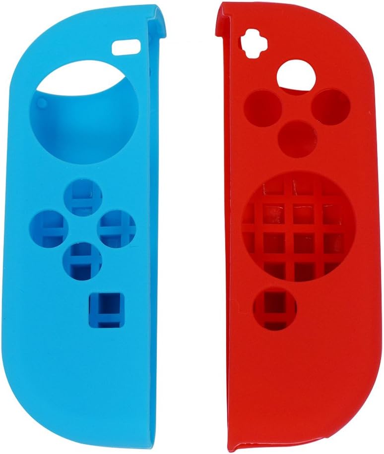Soft Anti-slip Silicone Cover Skins,KeerSen Soft Protective Silicone Case for Nintendo Switch Joy-Con Controller (Blue&Red-B)