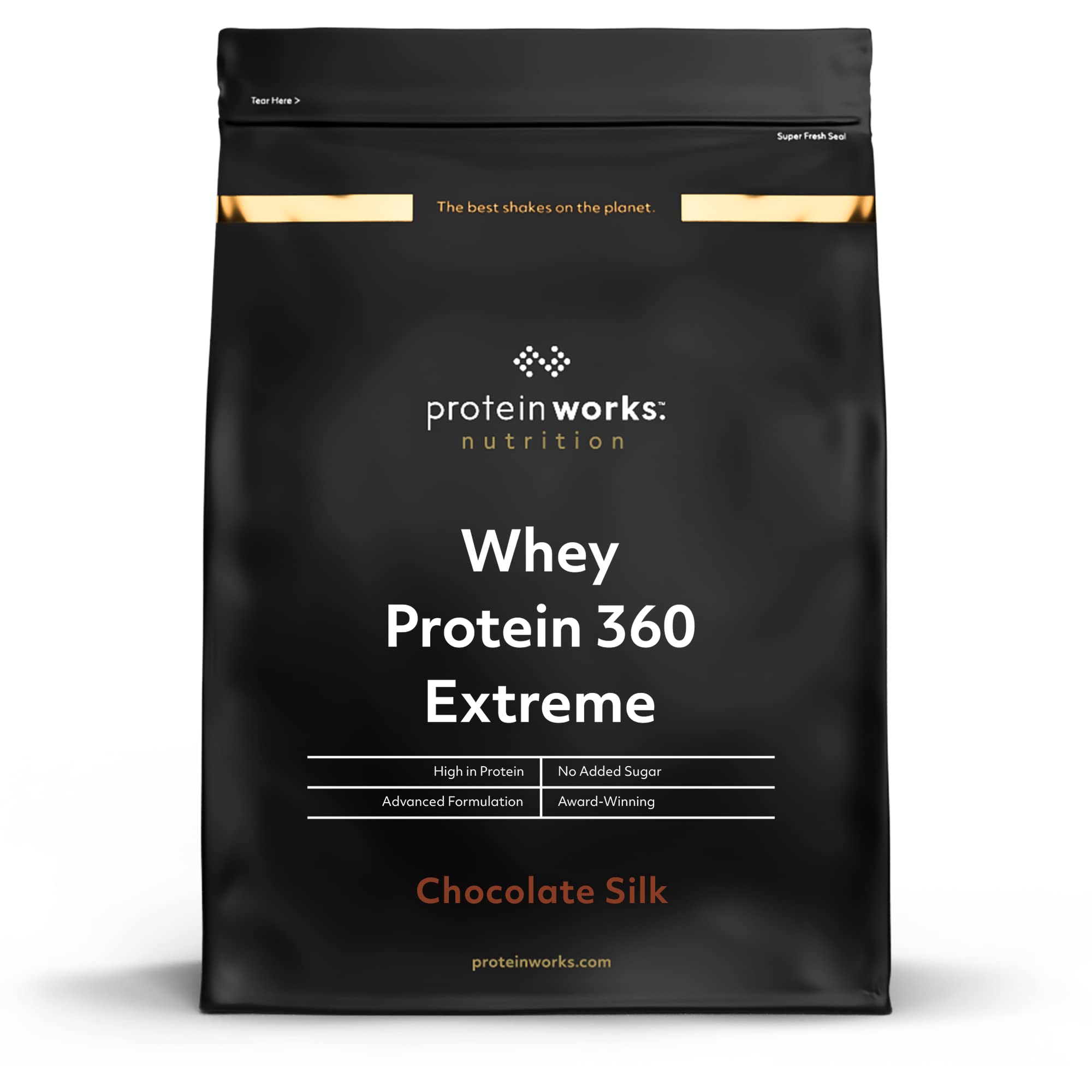 Protein Works - Whey Protein 360 | Premium Whey Protein Powder Blend | No Added Sugar Protein Shake | 80 Servings | Chocolate Silk | 2.4kg