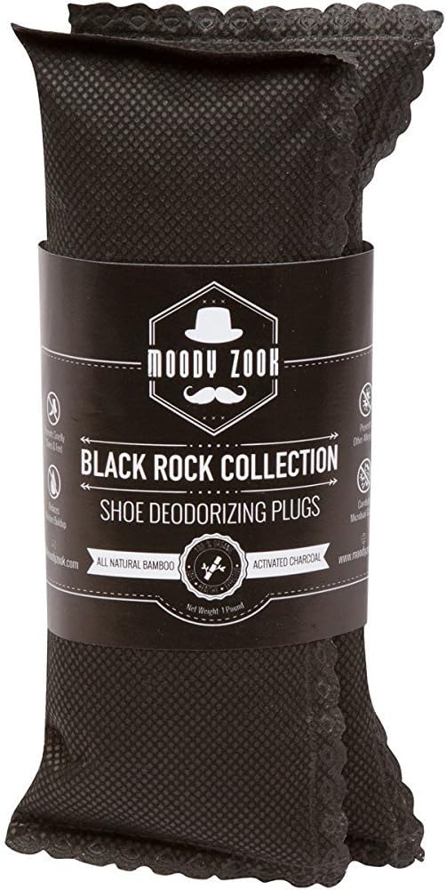 Moody Zook Best Activated Charcoal Shoe Deodorizer 2X All Natural Carbon Odor Absorbers - Stop Stinky Feet and Smelly Shoes - Prevents Mold and Bacteria (15 x 15 x 8)