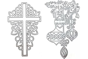 KVMDVSY Easter Metal Cutting Dies, Cross Flowers and Christmas Decoration Dies for Card Making, Religious Paper Art Die Cutting for Scrapbook Album Decoration Embossing Template