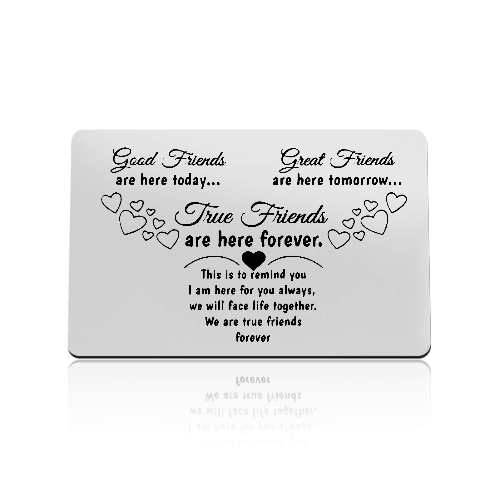 Gifts for Best Friend Engraved Wallet Card for Best Friend We are True Friends Forever Graduation Christmas Birthday Gifts Friendship Gifts for Best Friend
