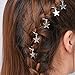 Bluelans 5pcs Dread Lock Dreadlocks Silver Star Metal Cuffs Clips Braiding Hair Decoration Filigree Hair Ring (Silver)