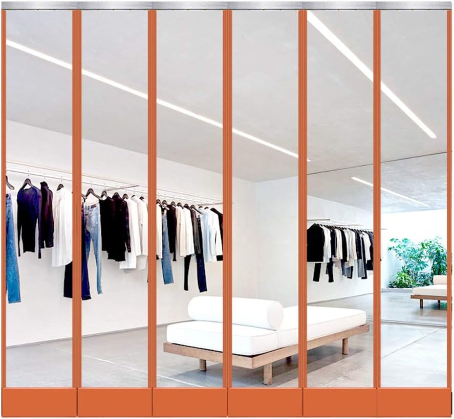 XIAO Plastic Vinyl Curtain Strip 1 pcs for Walk in Freezers Doors Warehouse Doors Strips Curtain 2.5MM Thick 15-19'' Width Cold Resistance Windproof Curtains Door Kit (Hardware Included),45 * 200cm