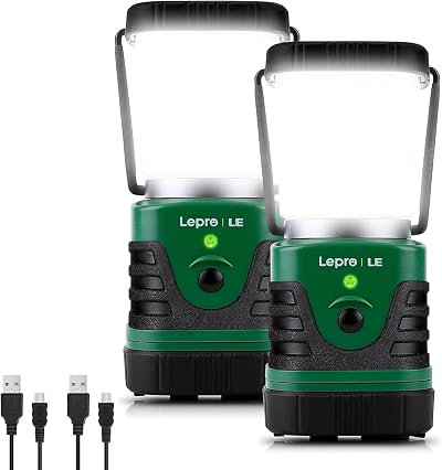 Lepro Camping Lights Rechargeable Lantern 1000 Lumen 4 Modes 4400mAh Power Bank
