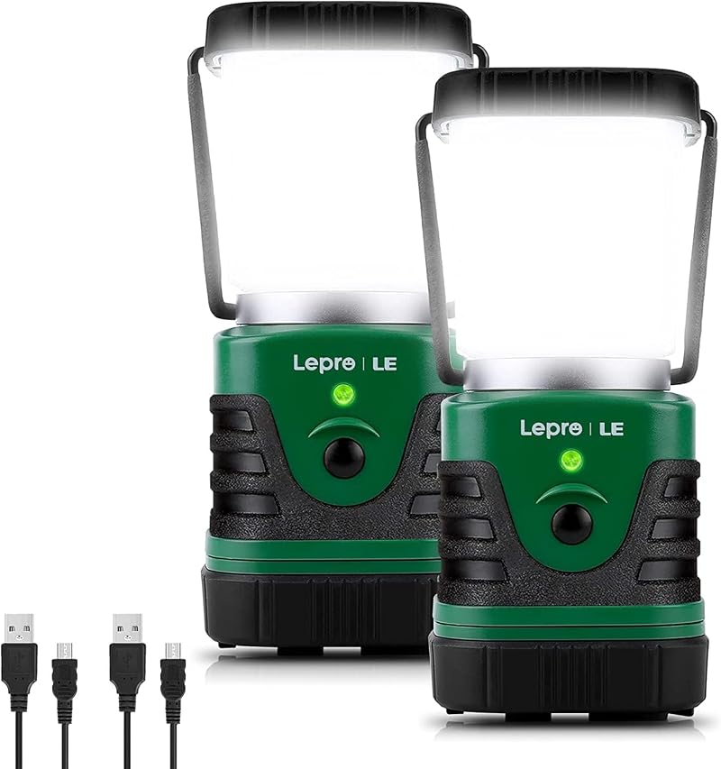Lepro Camping Lights Rechargeable Lantern 1000 Lumen 4 Modes 4400mAh Power Bank
