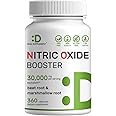 DEAL SUPPLEMENT Nitric Oxide Booster 30,000mg Equivalent, 360 Capsules – Natural Beet Root & Marshmallow Root Herbal Blend – Promotes Nutrient Flow to Muscles & Heart – Non-GMO