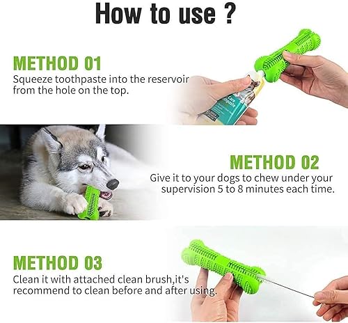 BAGEN Dog Toothbrush Stick Pack Dog Chew Toys for Small and