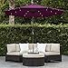 Best Choice Products 10ft Solar Polyester LED Lighted Patio Umbrella w/Tilt Adjustment and UV-Resistant Fabric - Burgundy