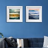 YiPinYin White 10x10 Inch Square Picture Frame Set of 3 8x8 Display view 6