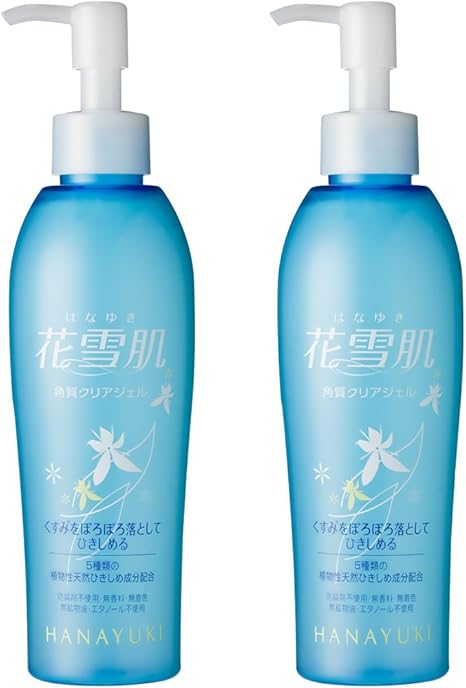 Amazon 花雪肌 角質クリアジェル Plus 0ml 2本セット 5種類の植物性天然ひきしめ成分配合 角質除去 ヒアルロン酸 花雪肌 ゴマージュ ピーリング 通販