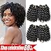 AMELI 4 Kinky Curly Human Hair Short Curly Bundles Water Weave Hair Human Bundles Unprocessed Virgin Brazilian Hair Extensions (8 8 8 8)