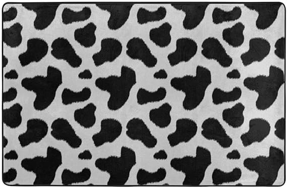 SXCVD Alfombra de baño,Estampado de Vaca Estampado de Piel de Vaca con