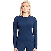 Cherokee Infinity Womens Long Sleeve Underscrub Top, Round Neck, Thumbholes, Moisture-Wicking 360° Stretch - IN640