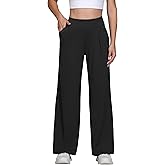 Wide Leg Dress Pants Women Yoga Athletic Sweatpants High Waisted with Pockets Stretch Work Trousers Casual Slacks