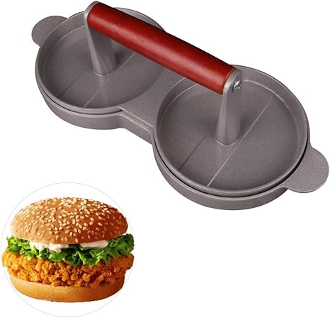 Amazon Geafos 手軽に手作りハンバーガーを テフロン加工 ハンバーガー プレス ハンバーガー メーカー アクセサリー 肉プレス ライス バーガー ミートプレス 調理器具 キッチン用品 ホームパーティ キャンプ アウトドア アメリカン バーベキュー 夏キャンプ レジャー