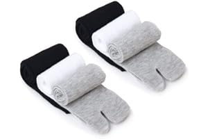 Garneck 3 Pairs Tabi Flip Flop Toe Socks Big Toe Style Tabi Socks Fun Casual Casual Sandal Split Two Toe Tabi Socks Elastic