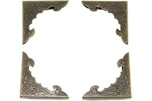 Hdtyyln 30Pcs Metal Corner Protector, 40mm Corner Protectors, Cabinet Corner Protectors, Decorative Vintage Album Corner Protector, Corner Edge Cover for Book Menu Furniture Table Edge