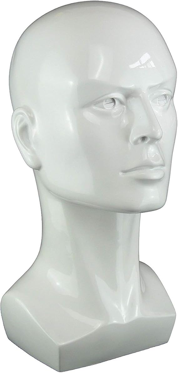 Male Mannequin Head Stand Model (White) Arts, Crafts & Sewing