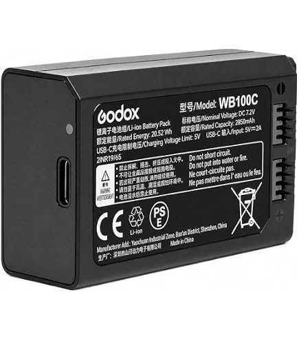 Amazon.com: GODOX AD100Pro & MF-R76 Original Battery – WB100 7.2V