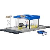 Matchbox Action Drivers Auto Shop Playset with 1 Chevy Silverado, Moving Parts &amp; Figures, Toy for Kids 3 Years Old &amp; Up