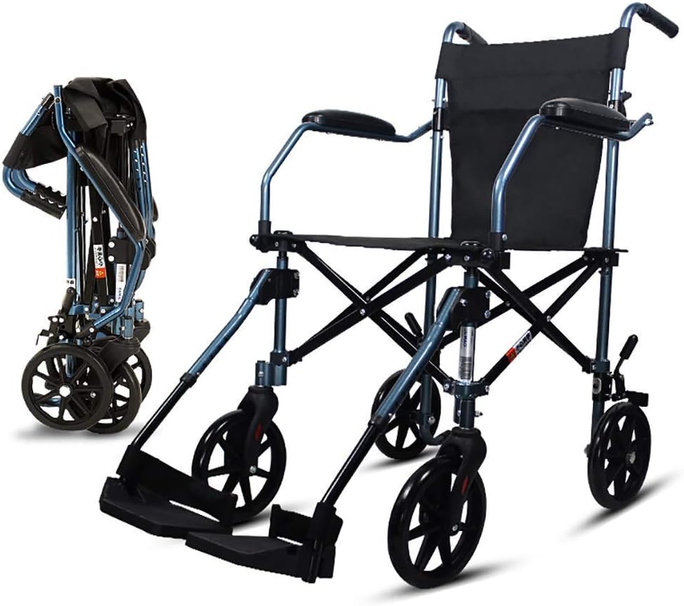 FMOGE Wheelchair Folding Wheelchair Elderly Elderly Travel Small Wheel
