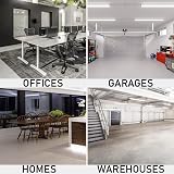 LEDBRITE LED Batten Lights 6500K Daylight 5FT IP20 For Ceiling Office Home view 7