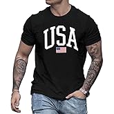 4th of July Shirts for Men American Flag Patriotic T-Shirt Independence Day Graphic Tee Tops