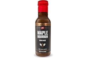 PS Seasoning Maple Bourbon Chicken Wing Sauce - Smoky and Tangy All-Purpose Wing Sauce for Dipping, Tossing, Glazing, Marinating - Great for Chicken, Meatballs, Pork, and More