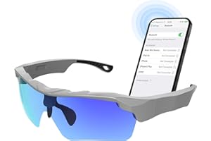 Jojovenusmall Smart Glasses,Smart sunglasses bluetooth,Bluetooth cycling glasses,Bluetooth speaker sunglasses,Waterproof(Blue)