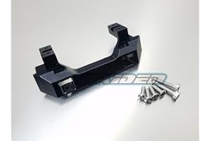Raidenracing Aluminum Front Bumper Upper Servo Relocation Mount Silver for TRX-4 Defender - Black